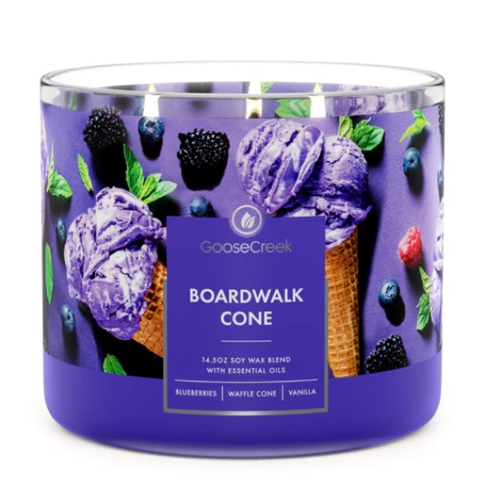 New Goose Creek Boardwalk Cone 3-Wick Candle